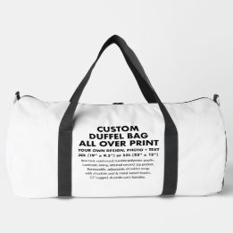 Maßgeschneiderte personalisierte Großformattasche Duffle Bag