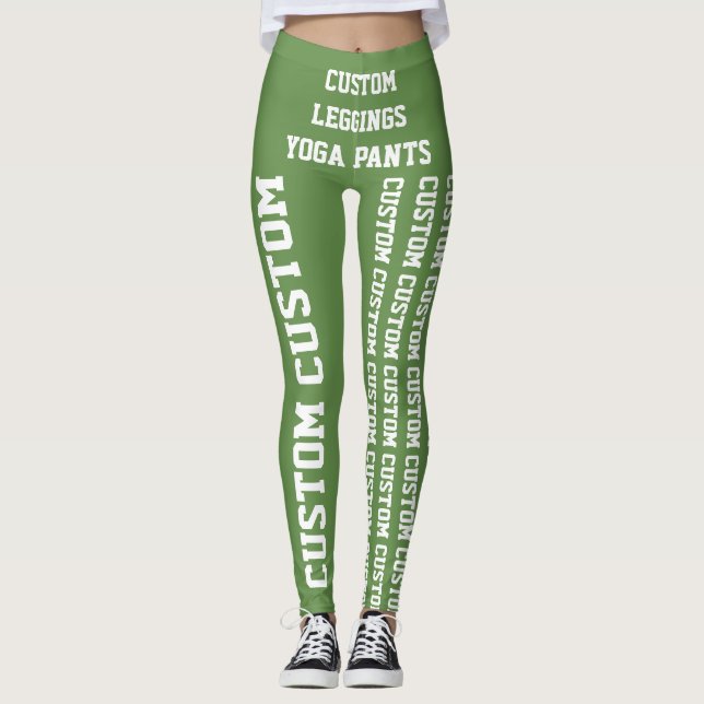 Maßgeschneiderte Personalisierte Leggings oder Yog (Vorderseite)