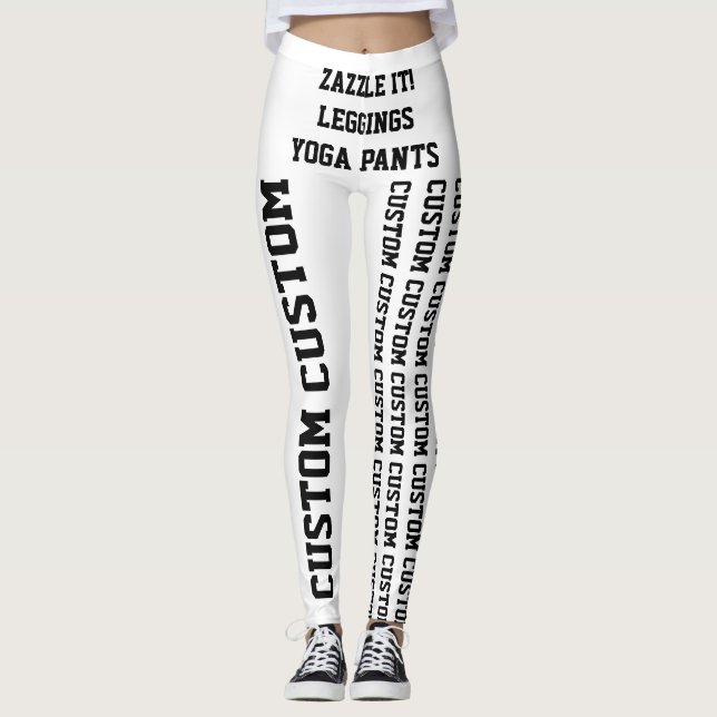 Maßgeschneiderte Personalisierte Leggings oder Yog (Vorderseite)