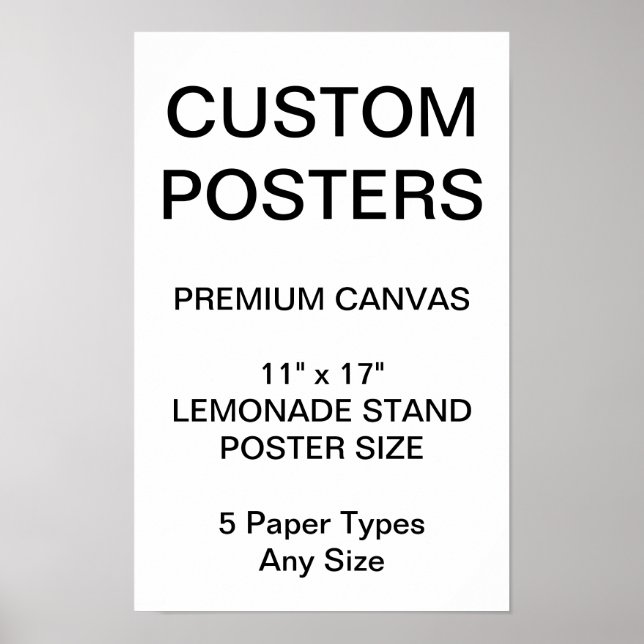 Maßgeschneiderte Personalisierte Poster-Blank mit  Poster (Vorne)