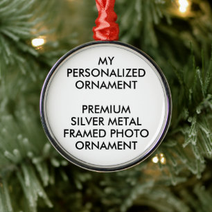 Maßgeschneiderte Personalisierte PREMIUM FOTO ORNA Ornament Aus Metall