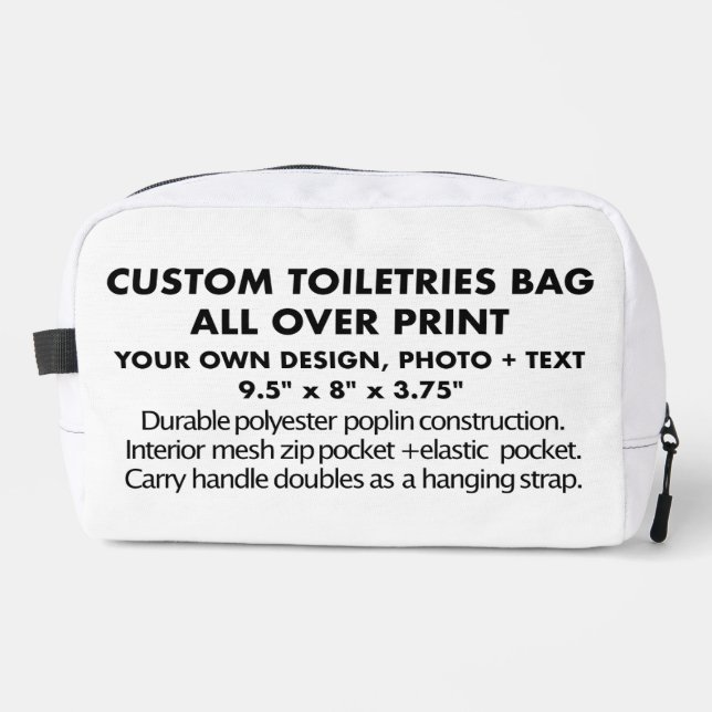 Maßgeschneiderte personalisierte Toilettenverpacku Waschbeutel (Vorderseite)