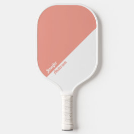 Maßgeschneiderte Pfirsichfarben und Weiß Pickleball Schläger