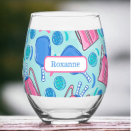 Maßgeschneiderte Pickleball-Paddle & Balls Blue Pr Weinglas Ohne Stiel