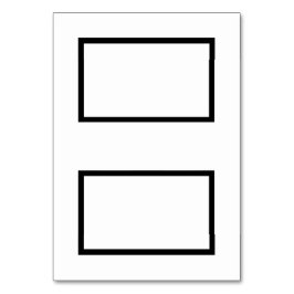 Maßgeschneiderte Platzkarte für Schwarz-Weiß-Zenti Tischnummer