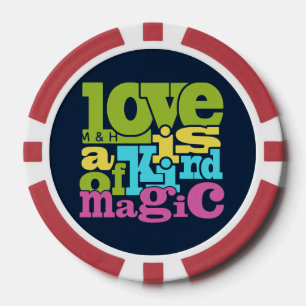 Maßgeschneiderte Poker-Chips für die magische Lieb Pokerchips