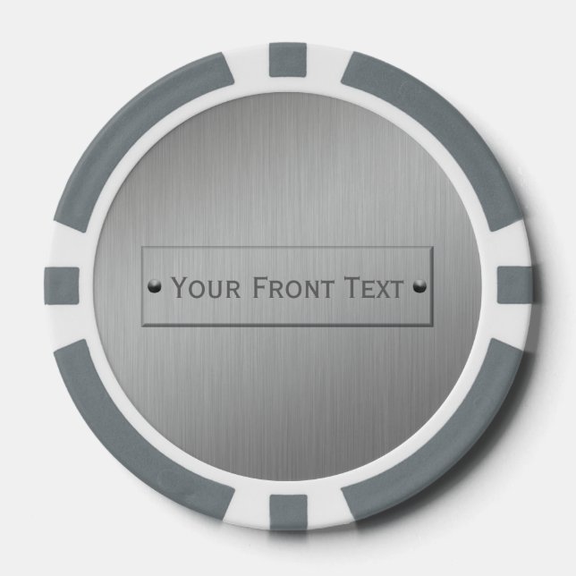 Maßgeschneiderte Poker-Chips von Metal Look Pokerchips (Vorderseite)
