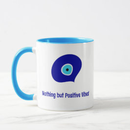 Maßgeschneiderte Positivfarben, blaues Böse, Augen Tasse