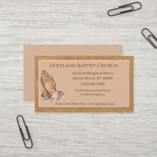 Maßgeschneiderte Praying Hands Church Business Car Visitenkarte