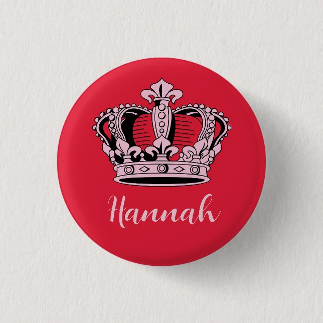Maßgeschneiderte Prinzessin Queen Crown Button (Vorderseite)