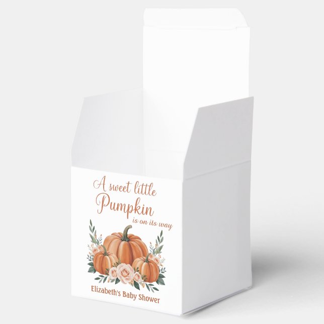 Maßgeschneiderte Pumpkin Gefälligkeitsboxen für Ba Geschenkschachtel (Geöffnet)