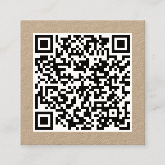 Maßgeschneiderte QR Code Langname Minimale Kraft Quadratische Visitenkarte (Vorderseite)