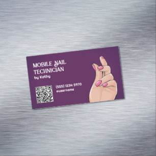 Maßgeschneiderte QR für Nageltechniker Magnetische Visitenkarte
