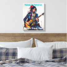 Maßgeschneiderte rebellische Gitarrist Art Inspira