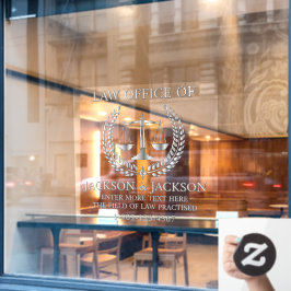 Maßgeschneiderte Rechtsanwaltskanzlei für Silber a Fensteraufkleber