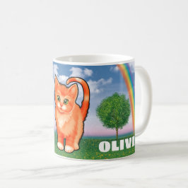 Maßgeschneiderte Regenbogen- und KatzenTasse Kaffeetasse