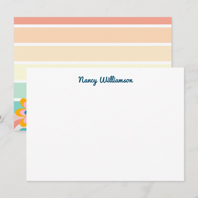 Maßgeschneiderte Retro-Farbige Kandy-Pastete Strei Mitteilungskarte (Vorne/Hinten)
