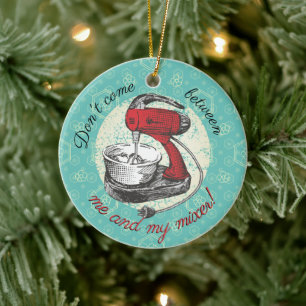 Maßgeschneiderte Retro-Ständer Mixer Bäcker Wei Keramik Ornament