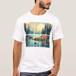 Maßgeschneiderte Retro-Touch Gras im Freien Typogr T-Shirt