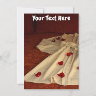 Maßgeschneiderte Robe, Blätter und Bettkarte