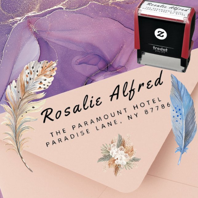 Maßgeschneiderte Rücksendeadresse Modernes Minimal Permastempel (Von Creator hochgeladen)