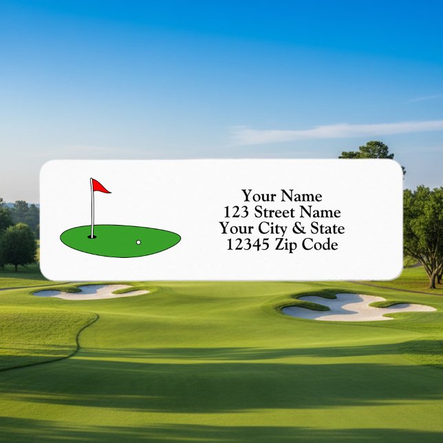 Maßgeschneiderte Rücksendeadressen-Aufkleber mit g (golf address labels)