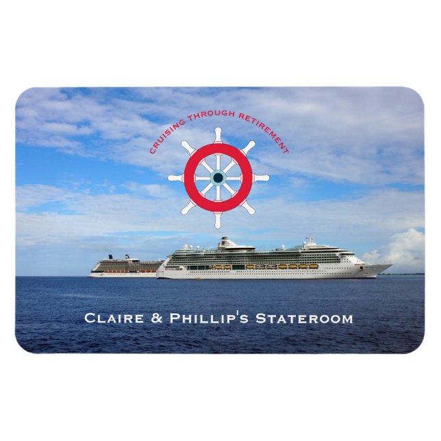 Maßgeschneiderte Ruhestandsfahrt für Stateroom-Tür Magnet (Horizontal)