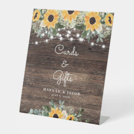 Maßgeschneiderte Rustikale Hochzeitskarten und Ges Sockelschild
