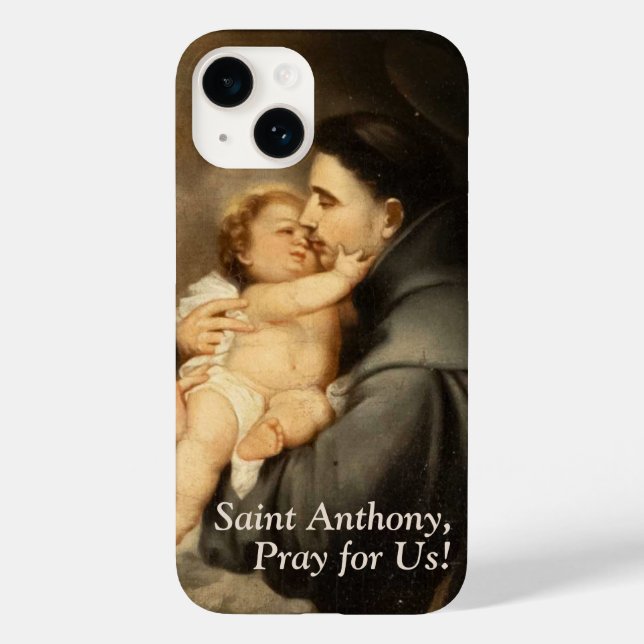 Maßgeschneiderte Saint Anthony Case-Mate iPhone 14 Hülle (Rückseite)