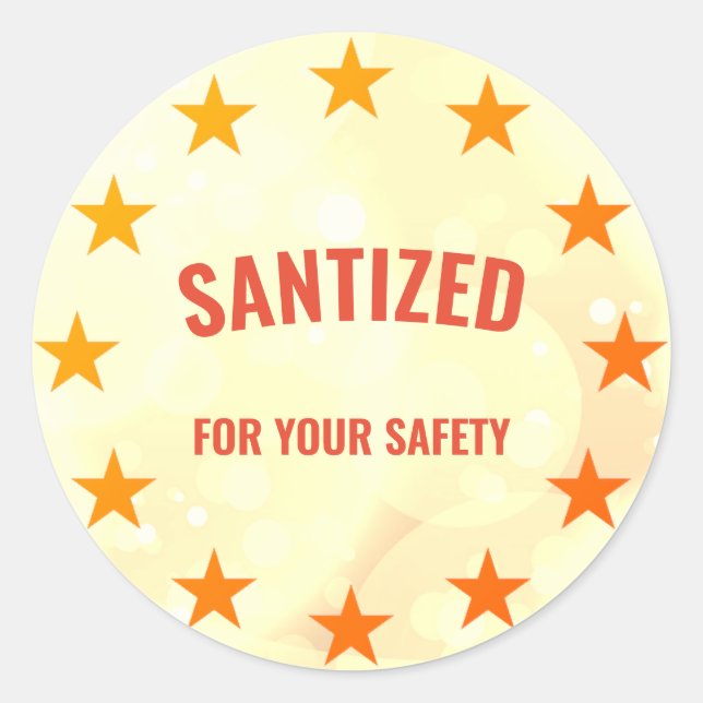 Maßgeschneiderte Sanitisierung für Ihre Sicherheit Runder Aufkleber (Vorderseite)