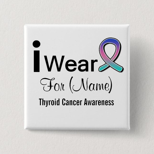 Maßgeschneiderte Schilddrüsenkrebserkrankung Button (Vorderseite)