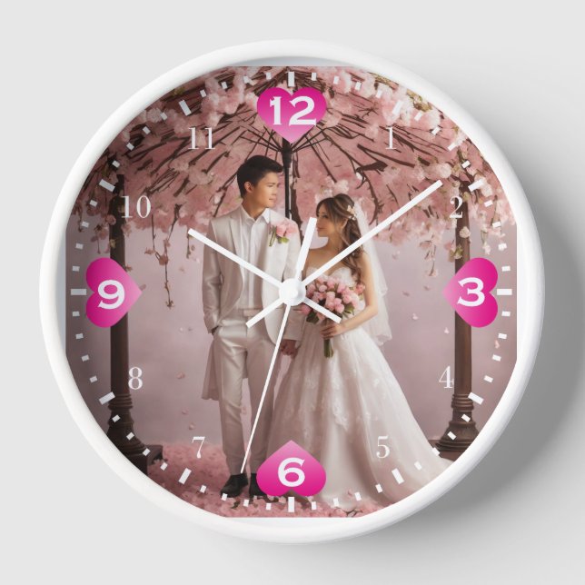Maßgeschneiderte, schöne Hochzeitstil-Uhr Uhr (Vorderseite)