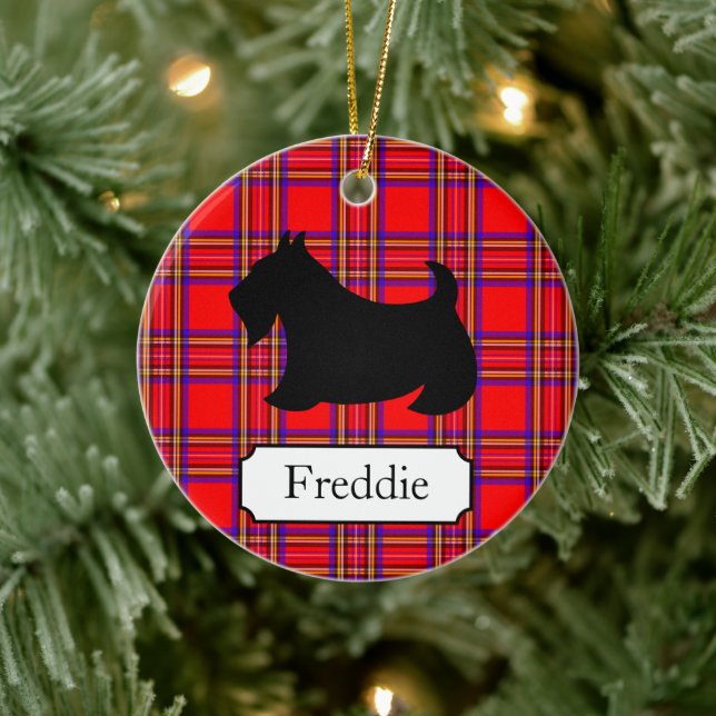 Maßgeschneiderte schottische Terrier-Ornament Keramik Ornament (Baum)