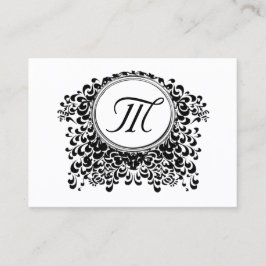 Maßgeschneiderte Schwarz/Weiß-Monogramm-Visitenkar Visitenkarte