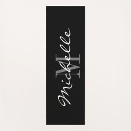 Maßgeschneiderte, schwarze Yogamat für das Trainin Yogamatte