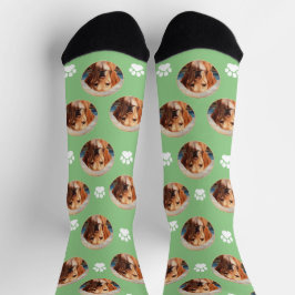 Maßgeschneiderte Seesocken mit niedlicher Hundepap Socken