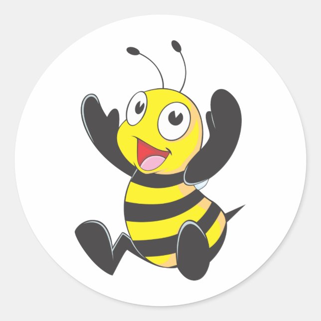 Maßgeschneiderte Shirts: Baby Bee Shirts Runder Aufkleber (Vorderseite)