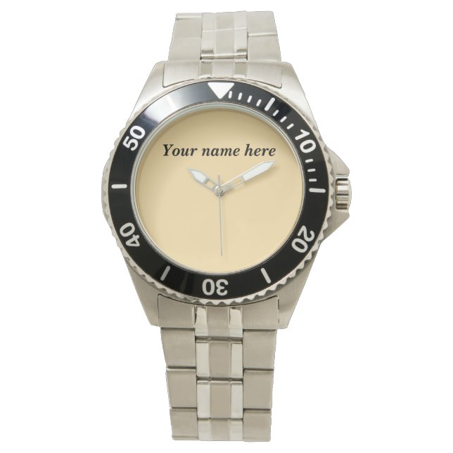 Maßgeschneiderte Silber Armbanduhr - Elegantes Ges (Vorderseite)