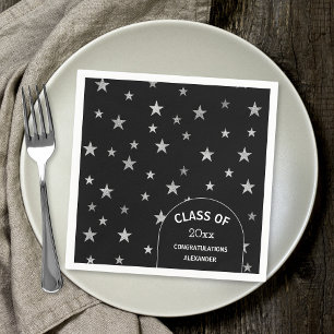 Maßgeschneiderte Silver Stars Black Graduation Par Serviette