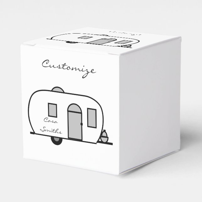 Maßgeschneiderte Sinti und Roma-winzige Wohnwagen Geschenkschachtel (Vorderseite)