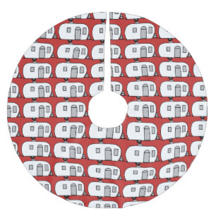 Maßgeschneiderte Sinti und Roma-winzige Wohnwagen Polyester Weihnachtsbaumdecke