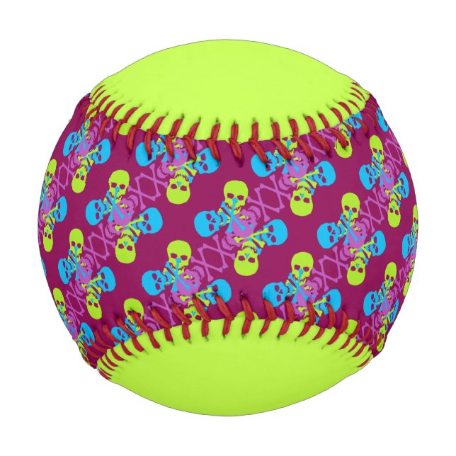 Maßgeschneiderte Skulls & Crossbones Baseball (Vorderseite)