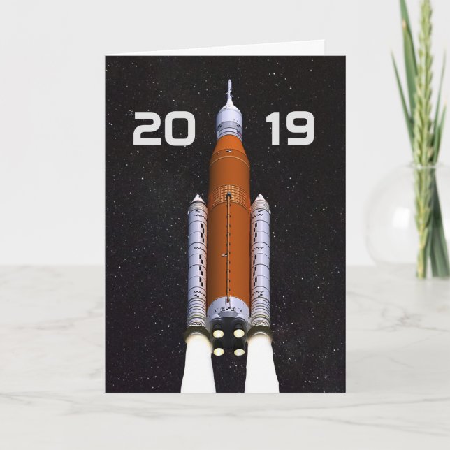 Maßgeschneiderte SLS-Weltraumraketenschreiberparte Karte (Vorderseite)