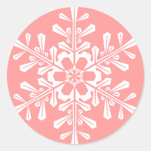 Maßgeschneiderte Snowflake Round Stickers
