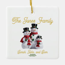 Maßgeschneiderte Snowman-Familienschmuck