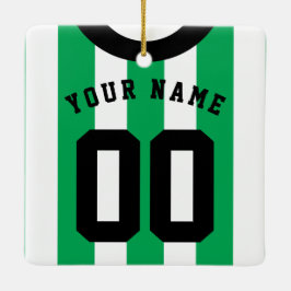 Maßgeschneiderte Soccer Rugby Jersey-Ornament-Vorl Keramikornament