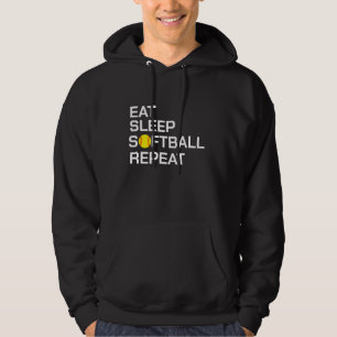 Maßgeschneiderte Softball-Grafik   Funny Spaß Hoodie
