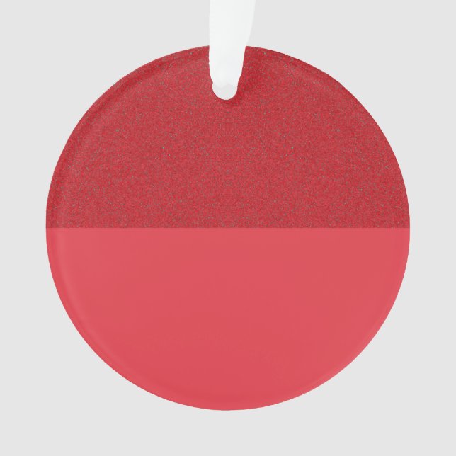 Maßgeschneiderte Split Tomato Red Acrylic Ornament (Vorderseite)