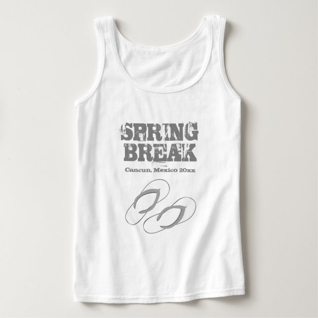 Maßgeschneiderte Spring Break Tanks mit Strandschu (Design Vorderseite)