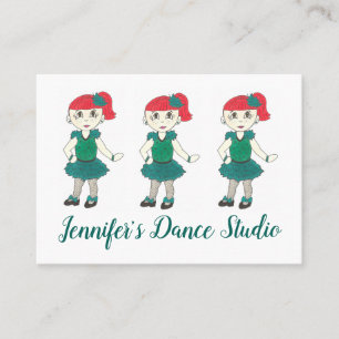 Maßgeschneiderte Stich Dance School Studio Lehrer Visitenkarte